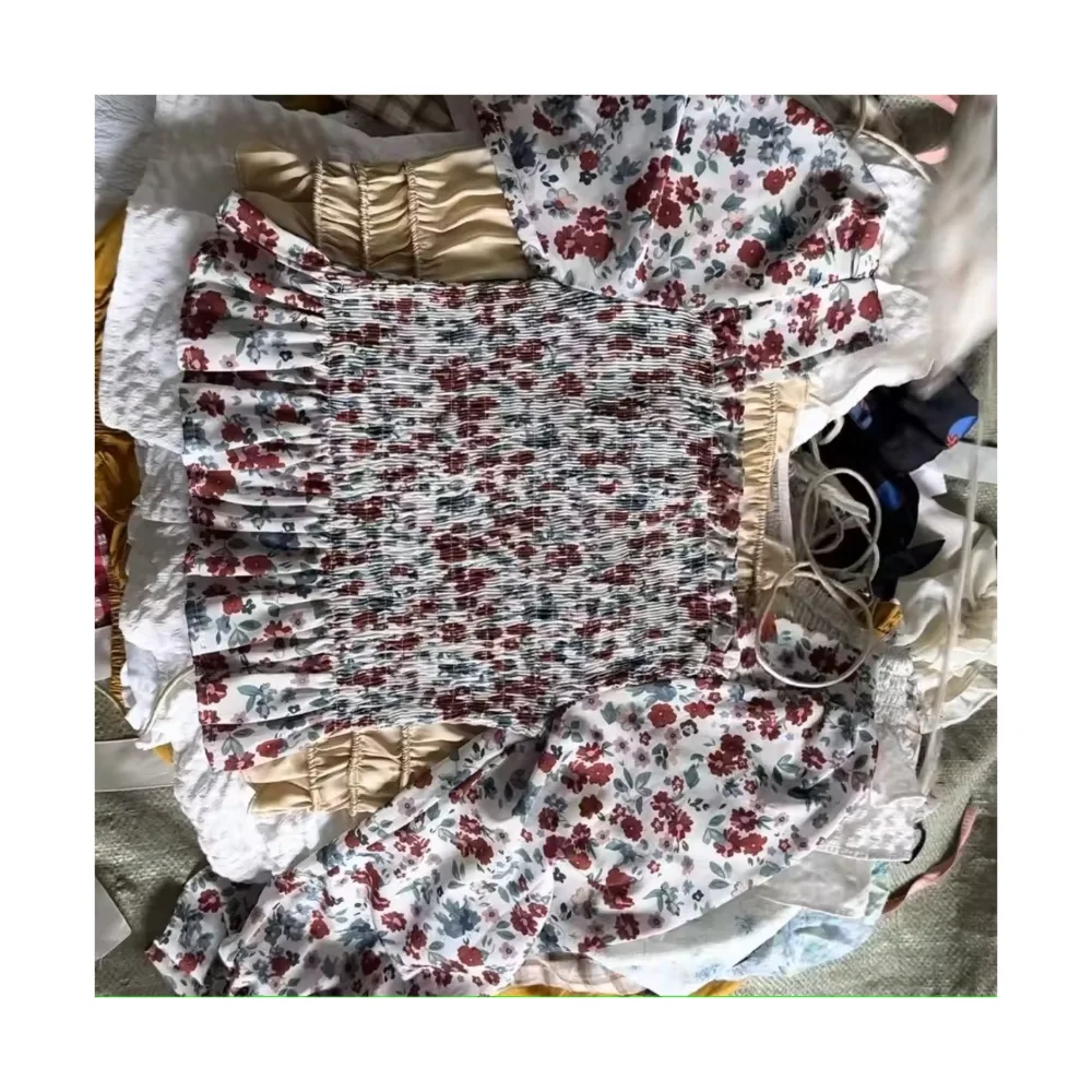 First-Class Second Hand Boutique Garments Korean Style VIP Bale Summer Tops Ladies Used Dresses