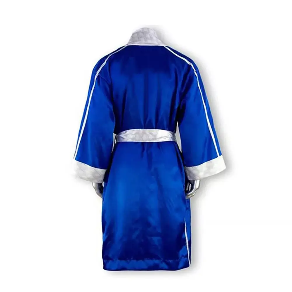 Adult Men Satin Stock Full Length Robe Boxing Costume Robe Cloak with Hood 100% Satin Silk Robe