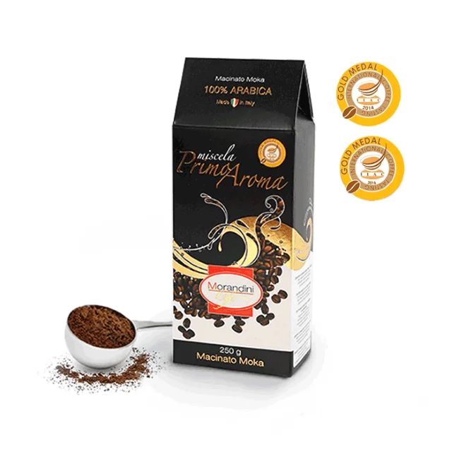 PREMIUM QUALITY 100% Arabica gourmet blend made in Italy roasted ground coffee Primo Aroma 250g