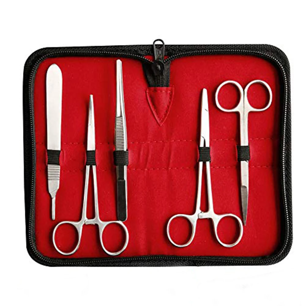 Best Quality 5pcs CE Marked Stainless Steel First Aid Kit Single Use Suture Removal and Forceps for Health Medical Students