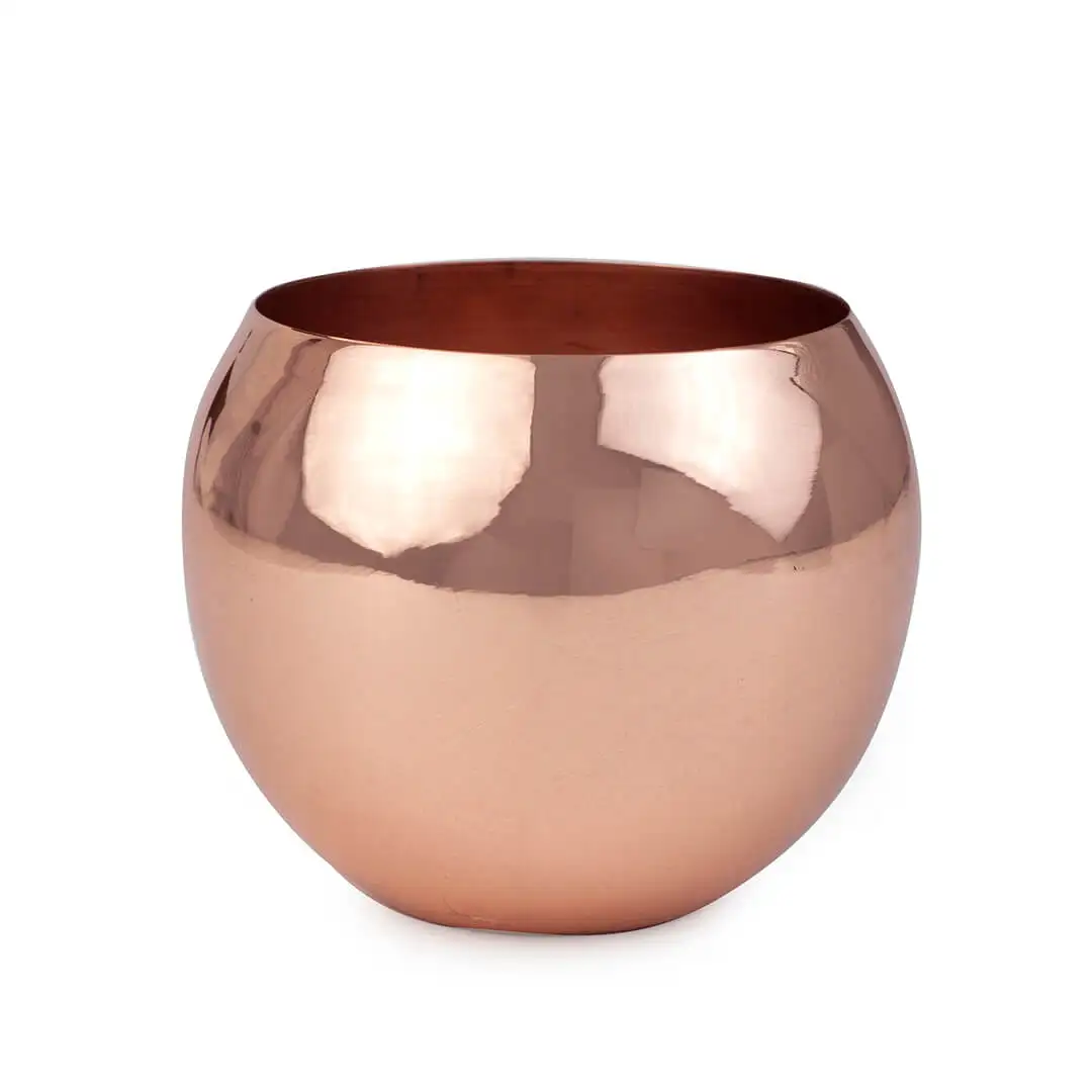 18oz Copper Rose Gold Copper Wine Cup Wholesale Price Insulated Goblet Cup 550ml Copper Mug