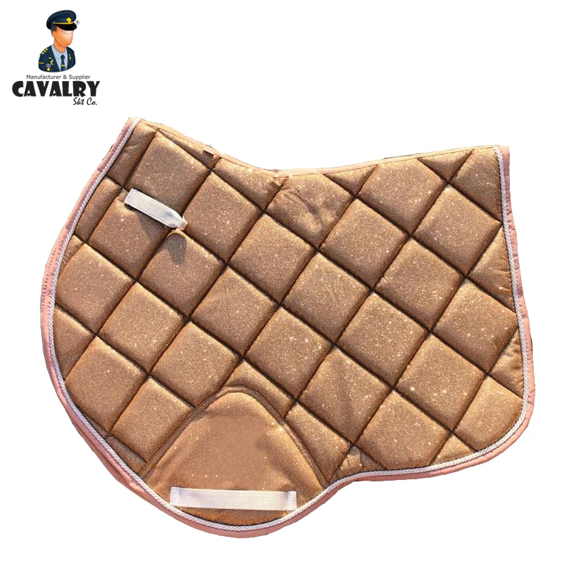 Custom Logo Breathable Dressage Quilted Non Slip Equestrian English Saddle Pad Good Quality Saddle Pad By CAVALRY SKT COMPANY