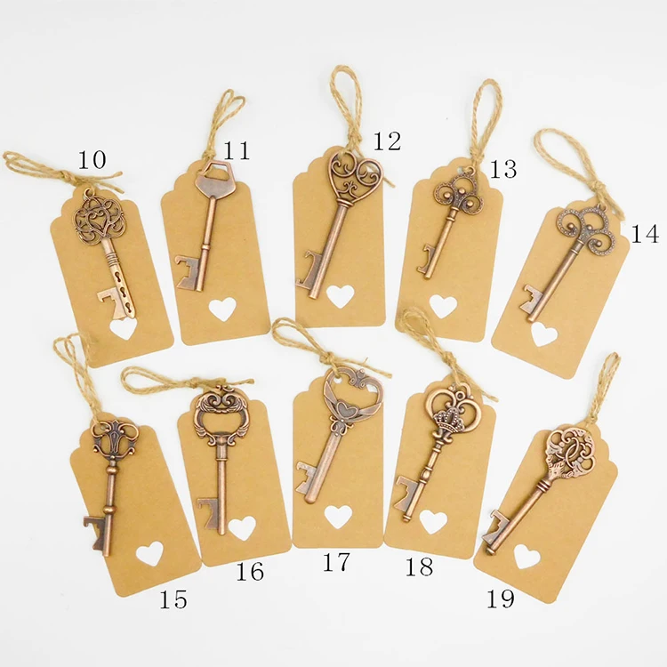 Rustic Wedding Souvenirs Favor Gift Vintage Metal Skeleton Key Bottle Opener