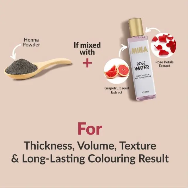Mina ibrow Hair Color Dark Brown | Natural Spot coloring and Hair Tinting Powder with Rose water and Duo Angled Brush, Water
