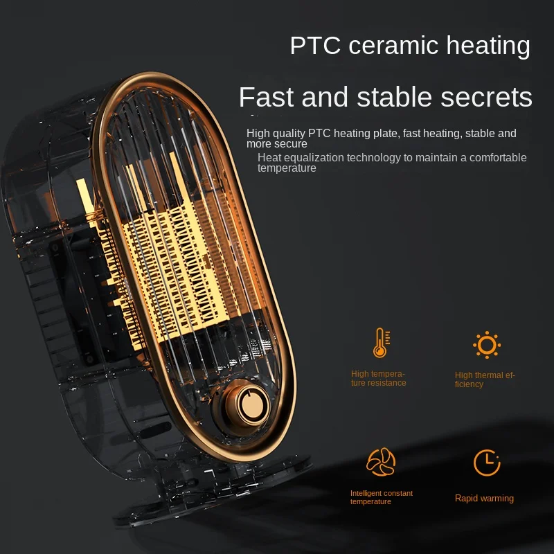 Winter Office Bedroom Room Foot Hand Warmers Household Mini Desktop Tilt second power off Electric PTC Heaters Space Heater Fan