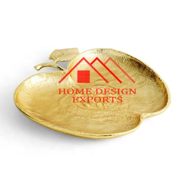 Eco-Friendly Metal Apple Serving Tray for Tables Centerpieces Good Selling Aluminium Serving Fruits Tray Best Seller