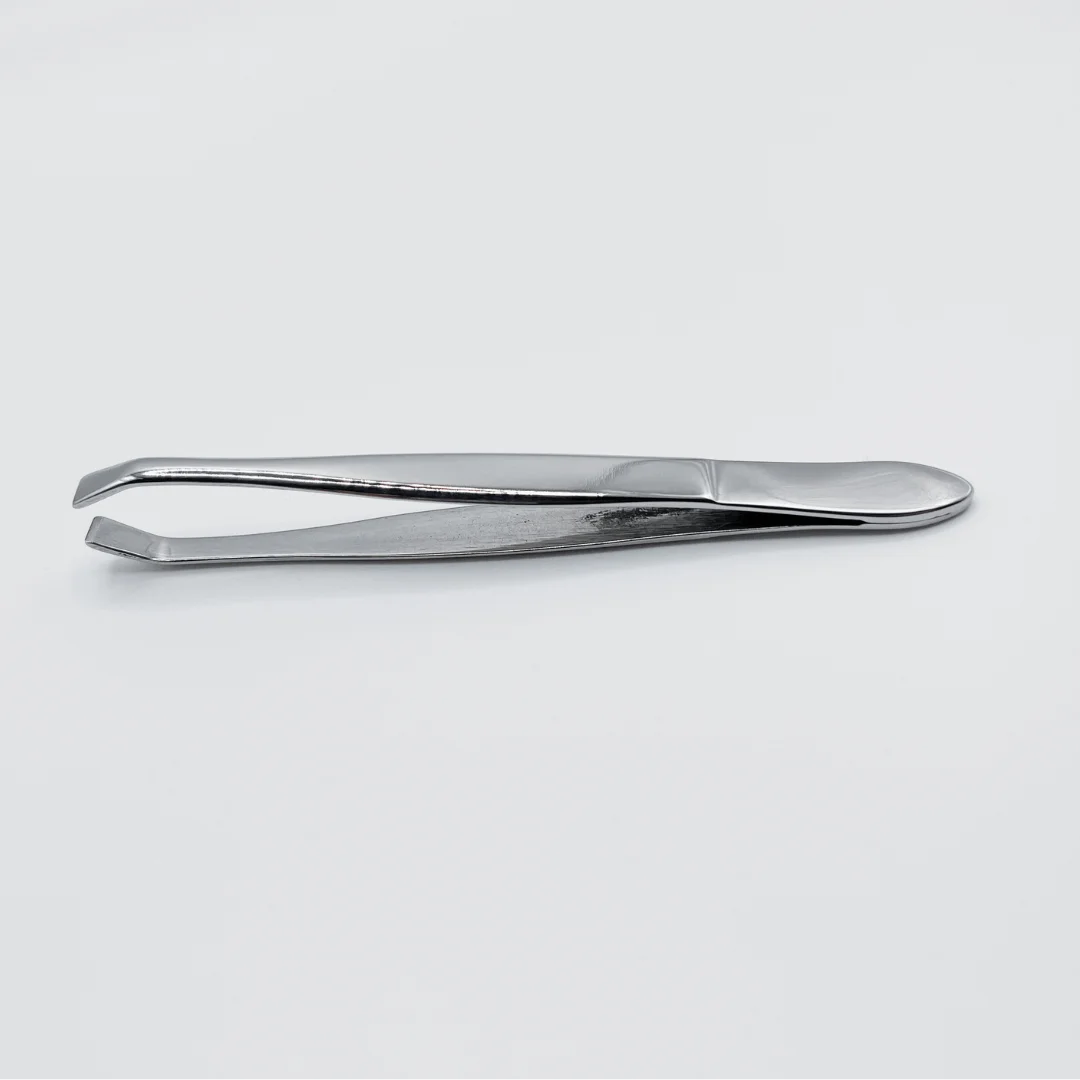Unique Design Straight Tip Polished Eyebrow Tweezers Best Quality