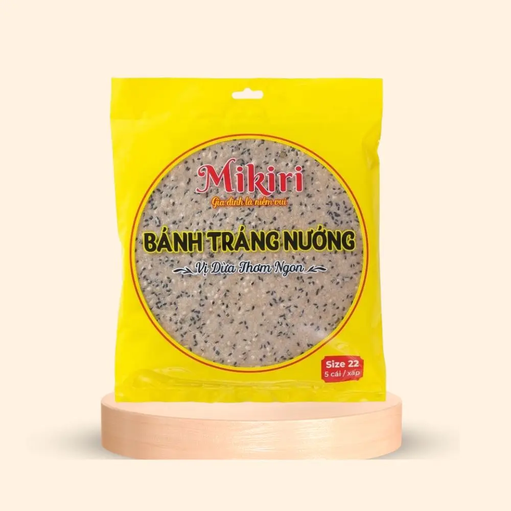 Packing Baked Sesame Rice Paper  ag Rice flour, tapioca flour sesame coconut Primary Ingredient Eat Snacks Food, Cracker