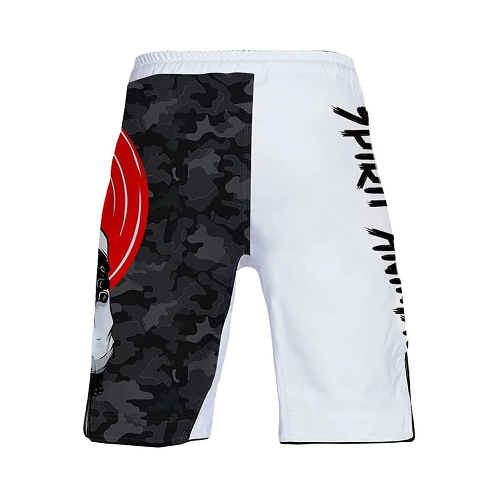 customized Super Elastic Quick-Drying Fabric Scientifically Pressurized MMA Custom Mid Thigh Thai Fight Shorts