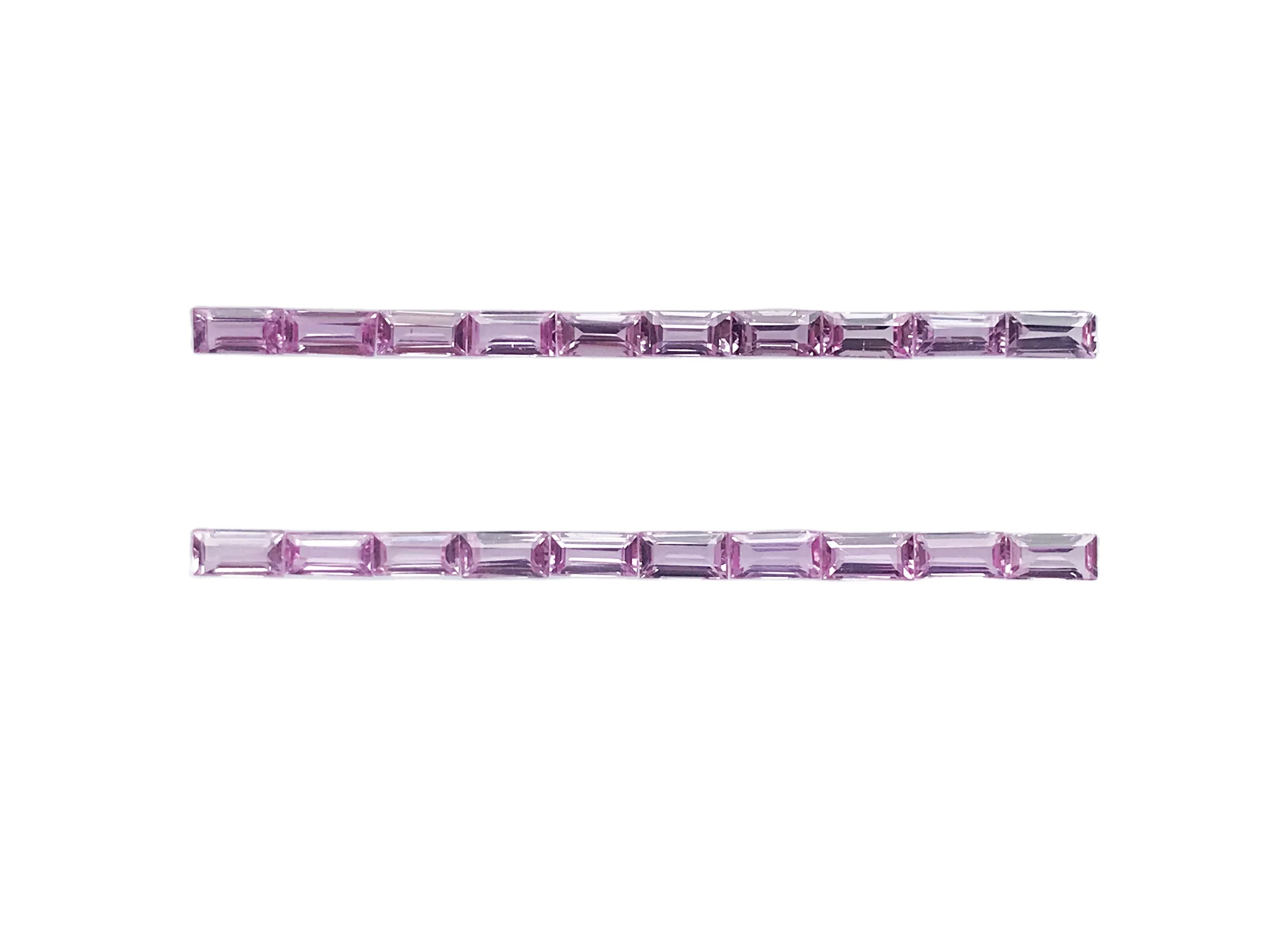 4x2mm Natural Pink Sapphire Baguette Faceted Loose Gemstone For Jewelry Making Wholesale Price Natural AAA Top Quality Gemstone