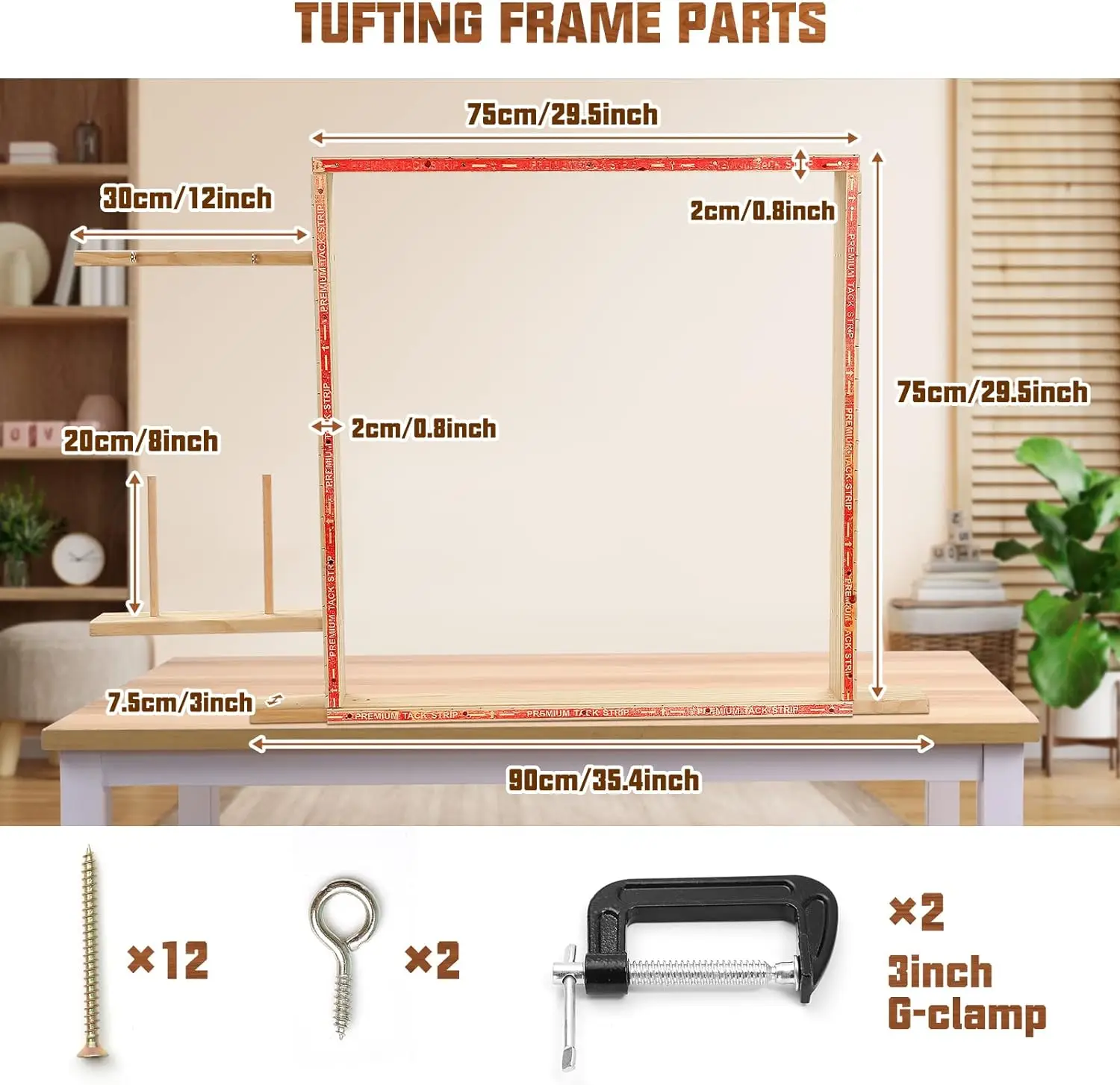 Wholesale Custom Wooden Durable Tufting Frames for Making Rug Weaving Carpet