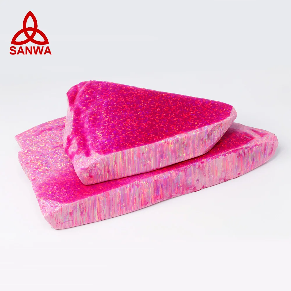 Direct Wholesale Price Japanese Bello Opal Rough OP23 Red Pink Raw Material for Cutting Stone Bead, Cabochon, Double Flat