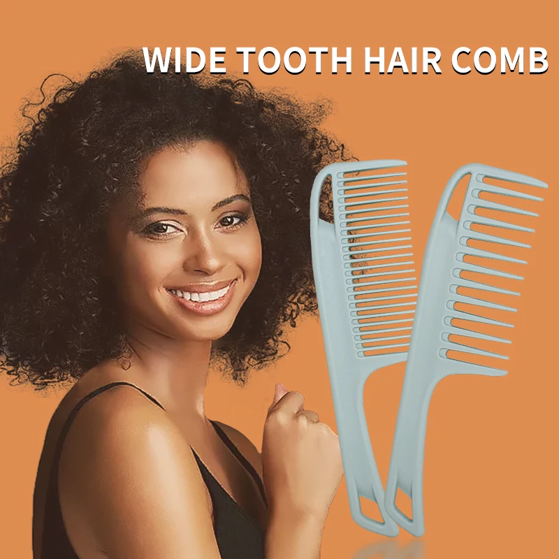 Custom Logo Wide Tooth Detangling Hair Styling Cutting Comb Hair Set Anti Static Heat Resistant Barber Wide Tooth Comb