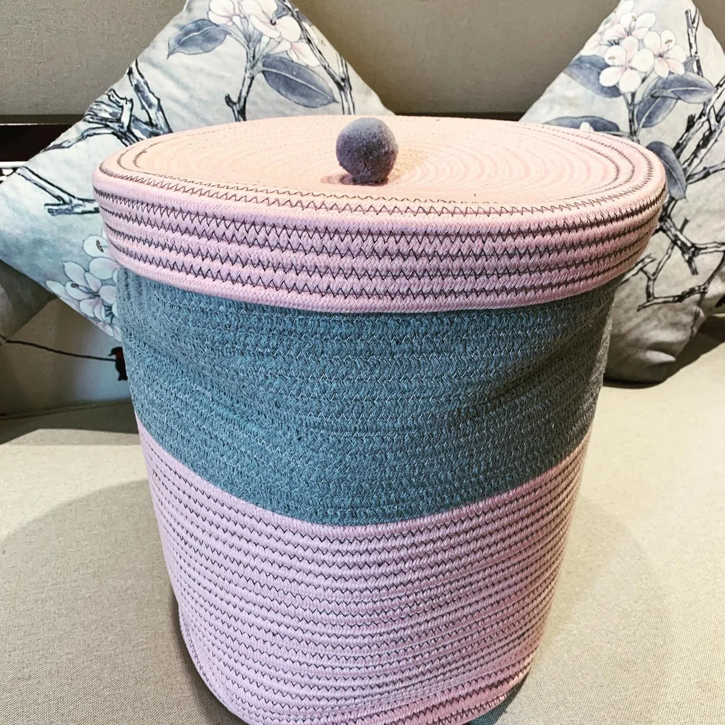 Rope plant basket woven Basket for Flower Pot Floor Indoor Planters Storage Organizer