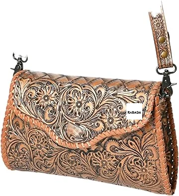 Clutch Hand Tooled Genuine Leather Western Women Bag Handbag Purse Leather Clutch Bag Clutch Purse