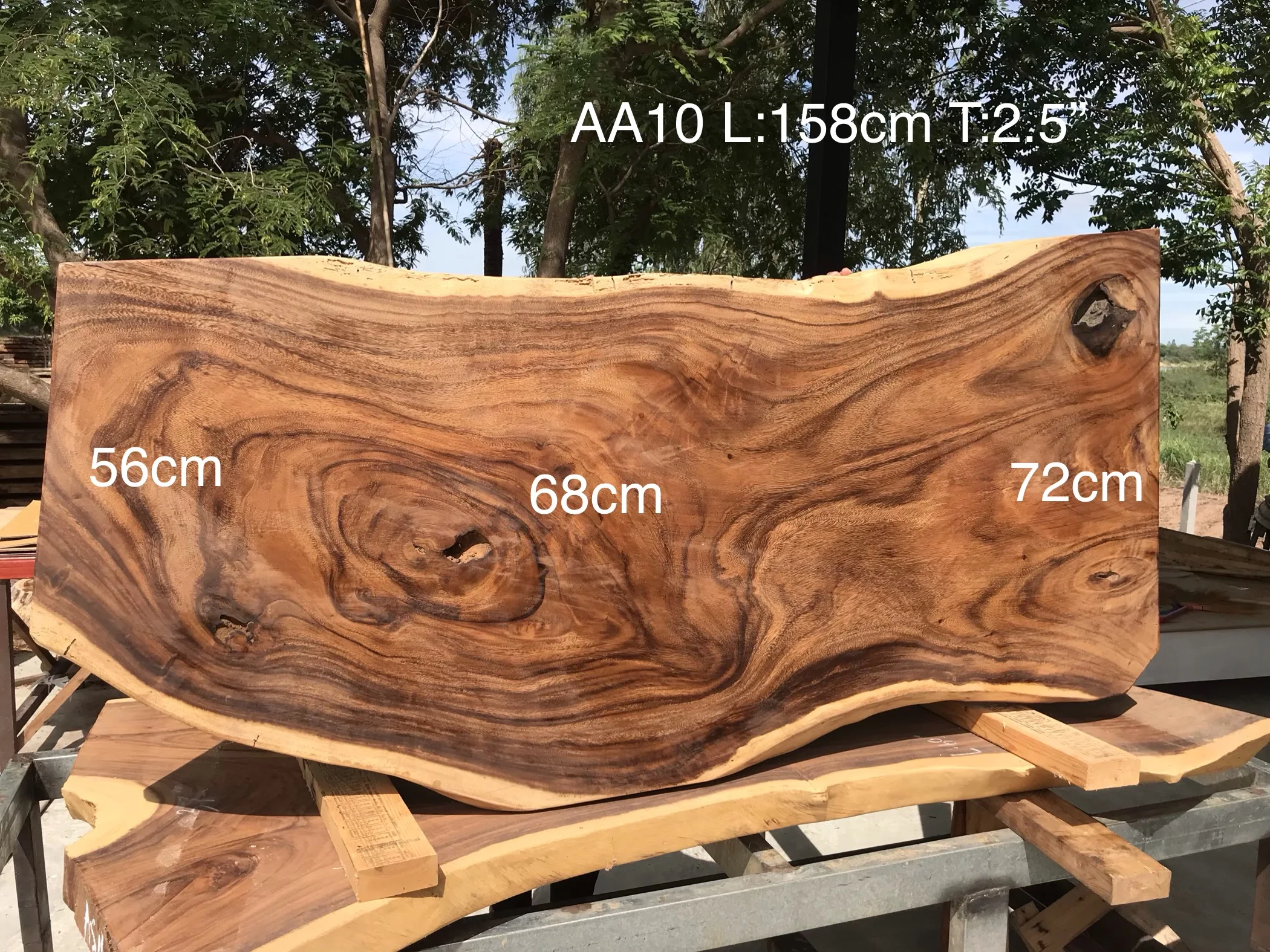 Wood dining , Acacia wood , Monkey Pod wood Good quality live edge acacia walnut slabs wood rustic dining table top Custom Made
