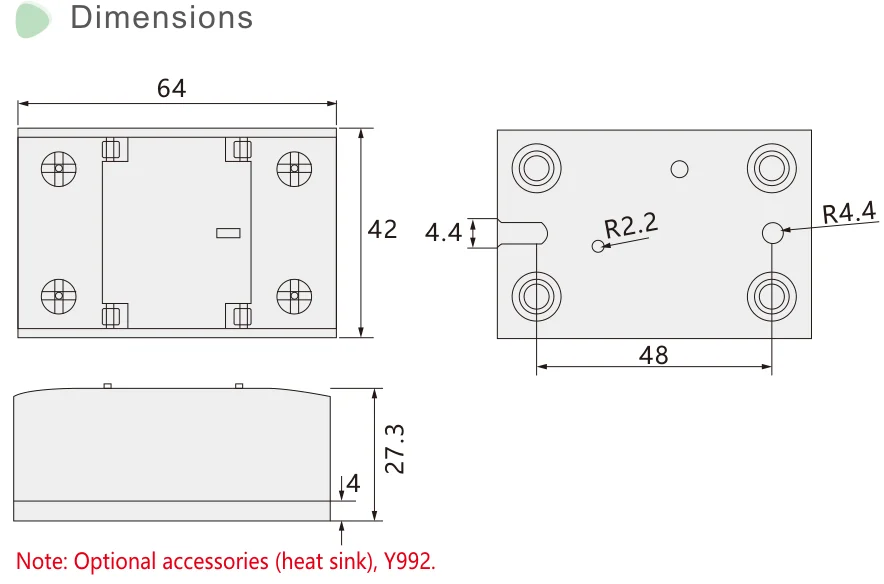 SiRON Y944~Y945 10A 25A  40A Solid-state Relay Module