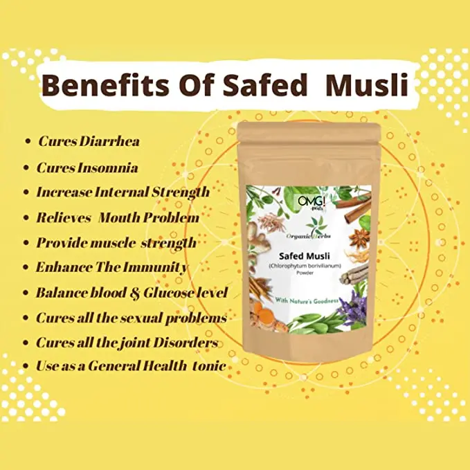 BEST WHOLESALE PRICE SAFED MUSALI AYURVEDIC ROOTS POWDER