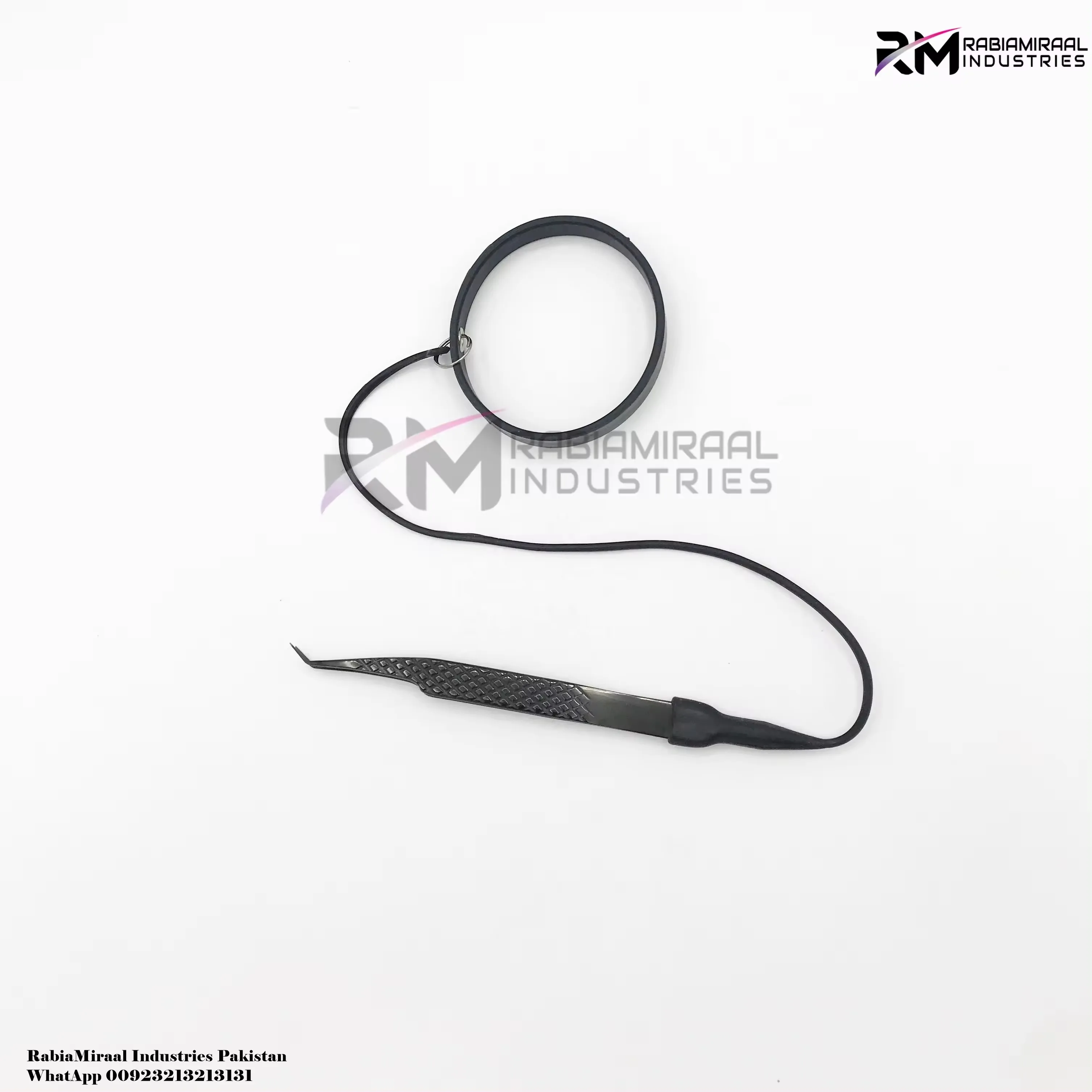 Best Material Black Eyelash Extension Tweezers Customized Logo Silicone Bracelet Protector Bands Private Label Holder