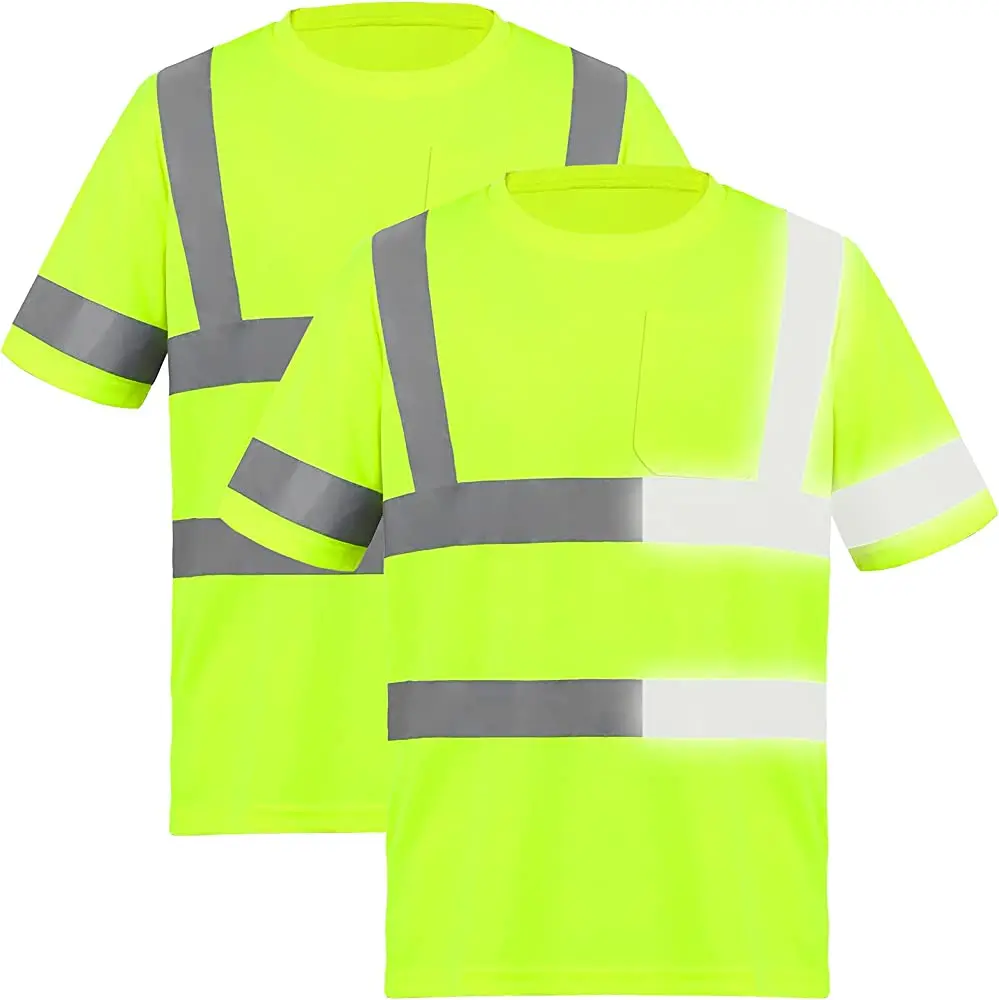 Best Quality Cheap Price Safety Shirt Reflective High Visibility OEM Long Sleeve Reflective Road Safety Cheap T Shirt