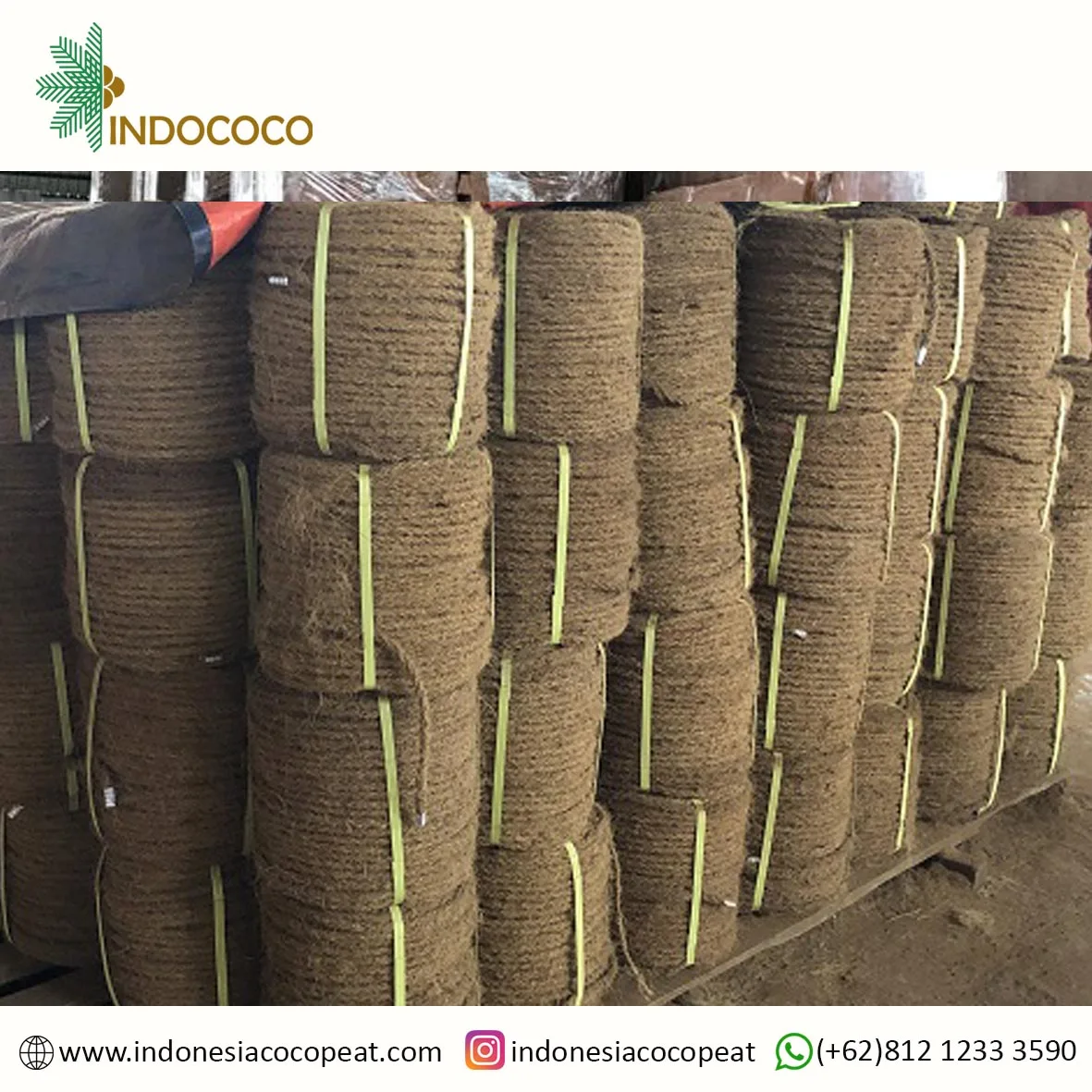 Coir Rope Coconut Coir Rope Fiber Coir Rolls Indonesia Indococo Manufacturer Export and Best Quality
