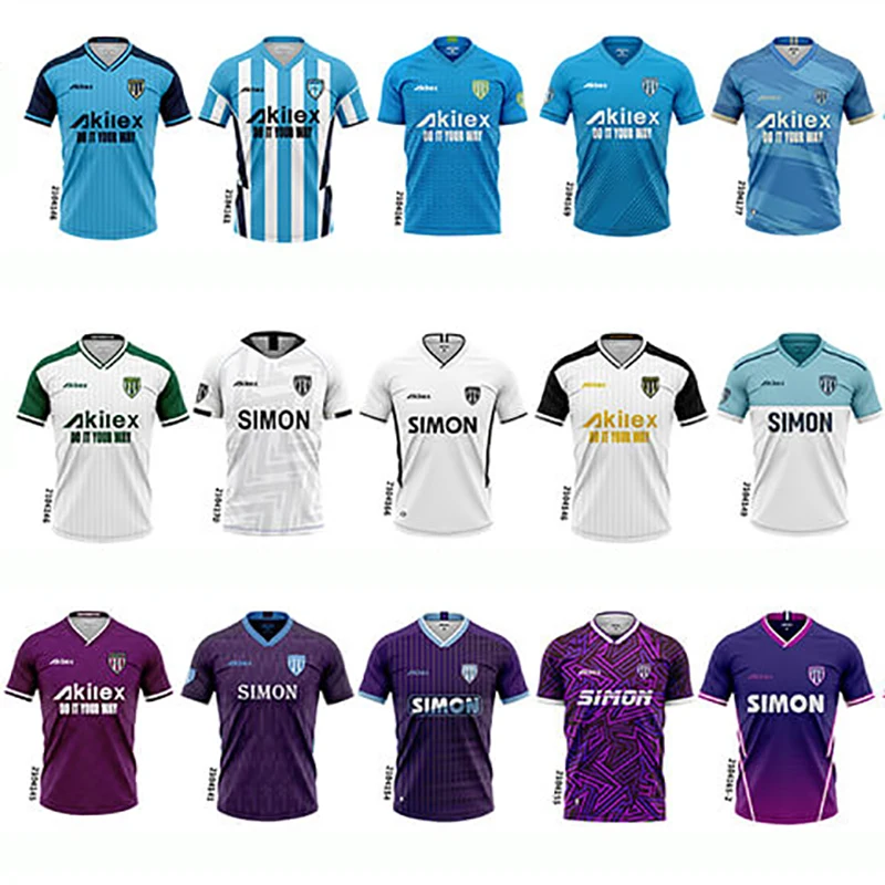 Jacquard unique fabric knit soccer tshirt jersey futbol jersey soccer wear custom maillot football kits uniformes de futbol