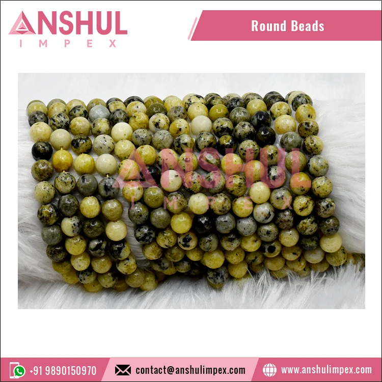 Latest Arrival High Quality 10mm Round Serpentine Gemstone Beads Strands for Bracelet and Necklace Making