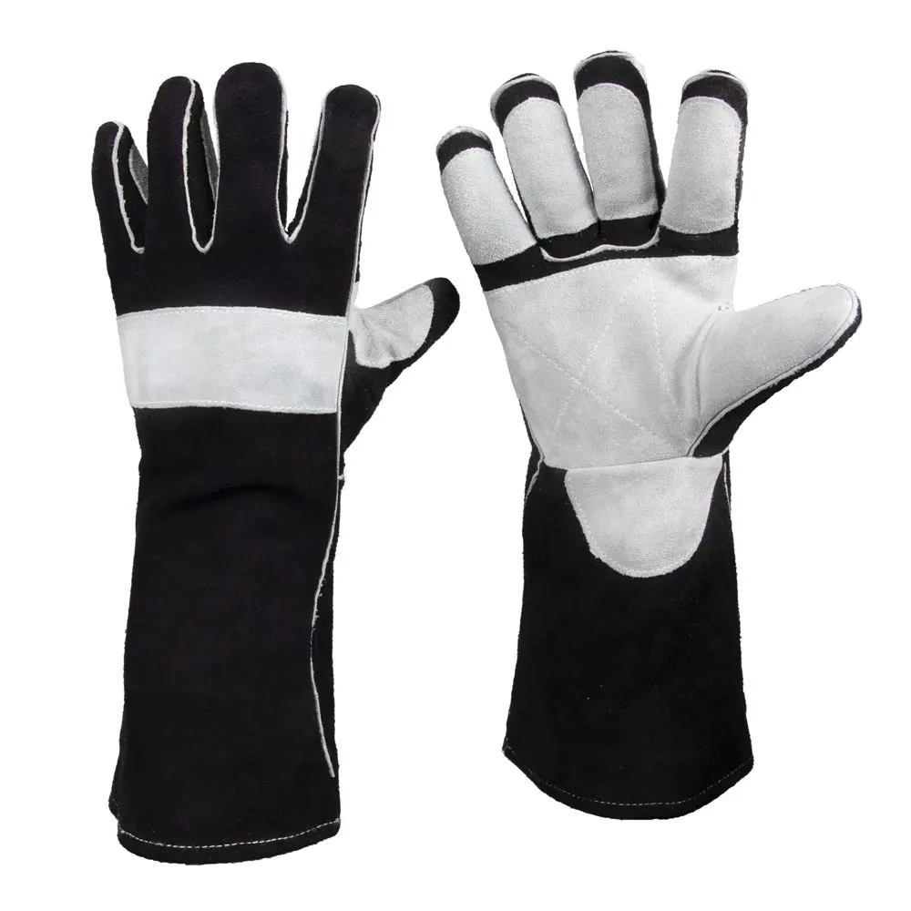 Top Quality 100% Genuine Cowhide Leather Welding Gloves For Men / Factory Wholesale Price Leather Welding Gloves