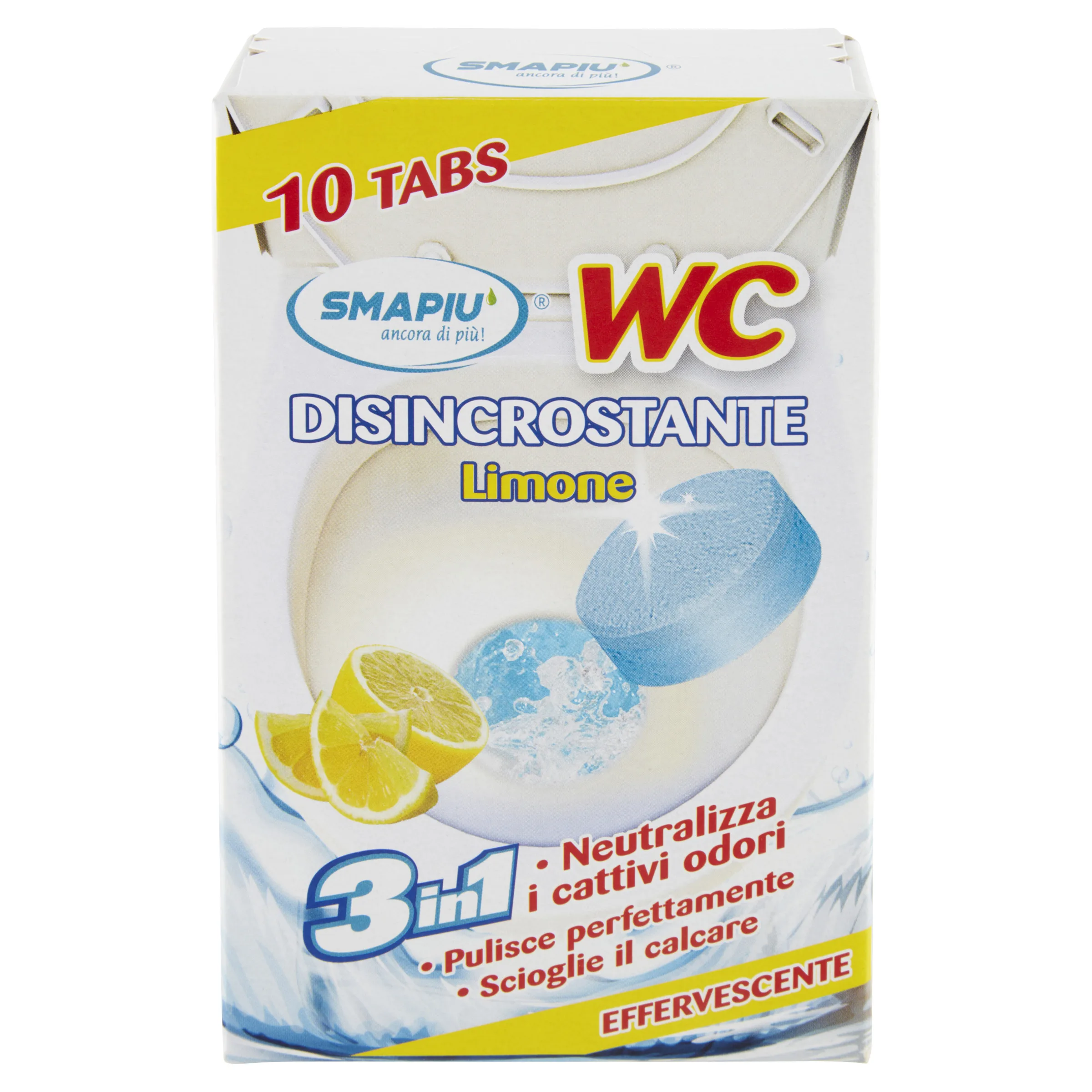 WC DESCALING 10 LEMON TABLETS Premium Italian High Quality PLEASANT SCENT COMPLETE CLEANING
