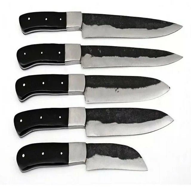 Quality Wholesale Custom Made High Carbon Steel Chef Knives Set Kitchen Knives Chef Knife with Leather Roll Case