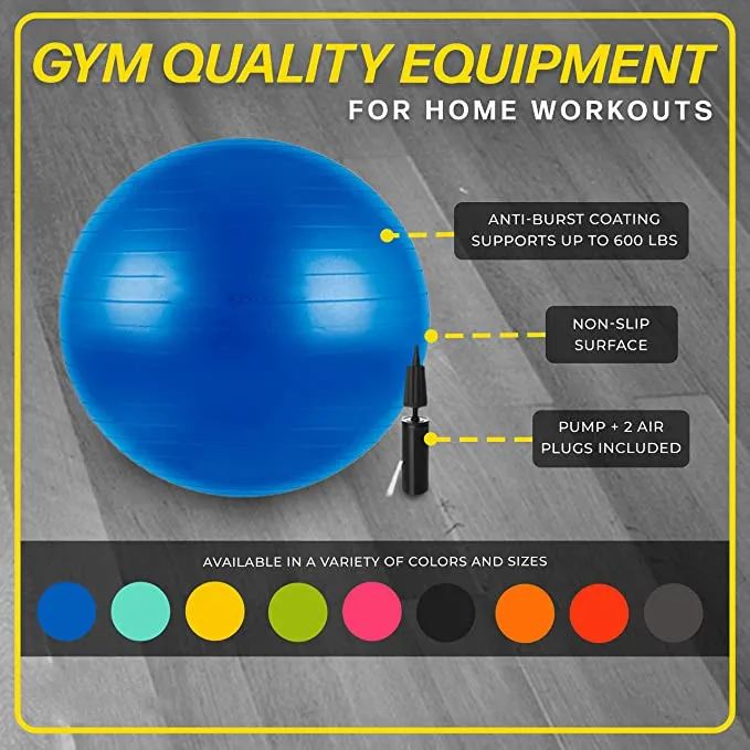 Fitness ball transparent exercise inflatable pvc yoga gym ball