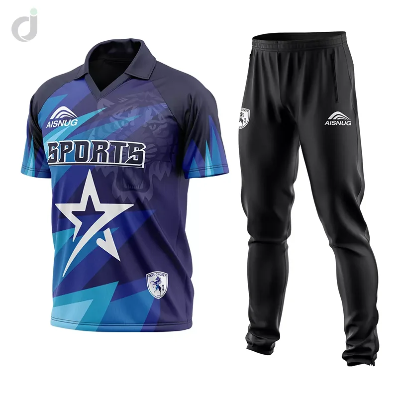 New Model Design Custom Cricket Jerseys Black Tennis Shirt with Numbers Full Hand Team Manufacturer pakistan Cricket Uniforms