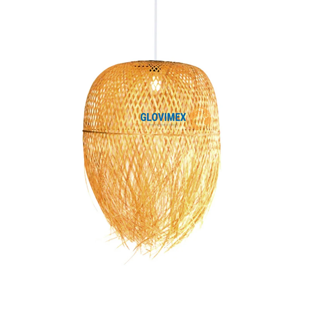 Best Choice Design Bamboo Jute Corn Husk Lampshade Frame Chandelier Ecofrienly Decorations for Home