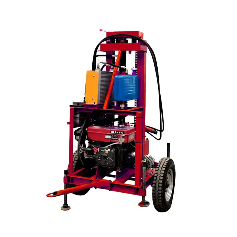 Crawler mounted telescoping mast drilling rig pole hole surface dth drilling machine drill for quarry plant