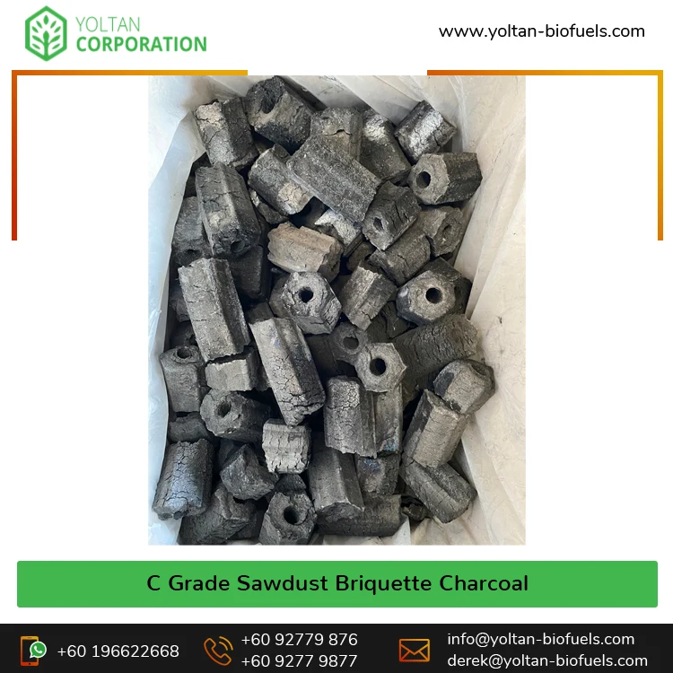 Experts in Selling Top Notch Quality Machine-Made Charcoal C Grade Sawdust Briquette Charcoal from Malaysia