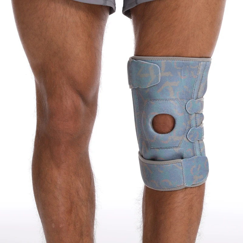 Amazon top seller knee brace supporter springs silicone knee supports with adjustable straps for joint and arthritis pain relief