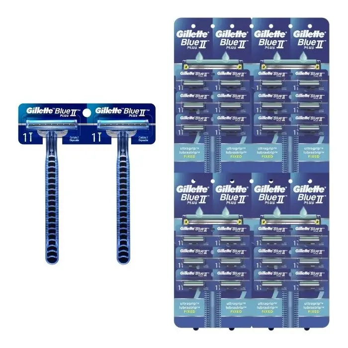 Hot Selling High Quality Manual Type Men Use Blue Colour Comfort Shaver with Plastic Handle Stainless Steel Blade External Use