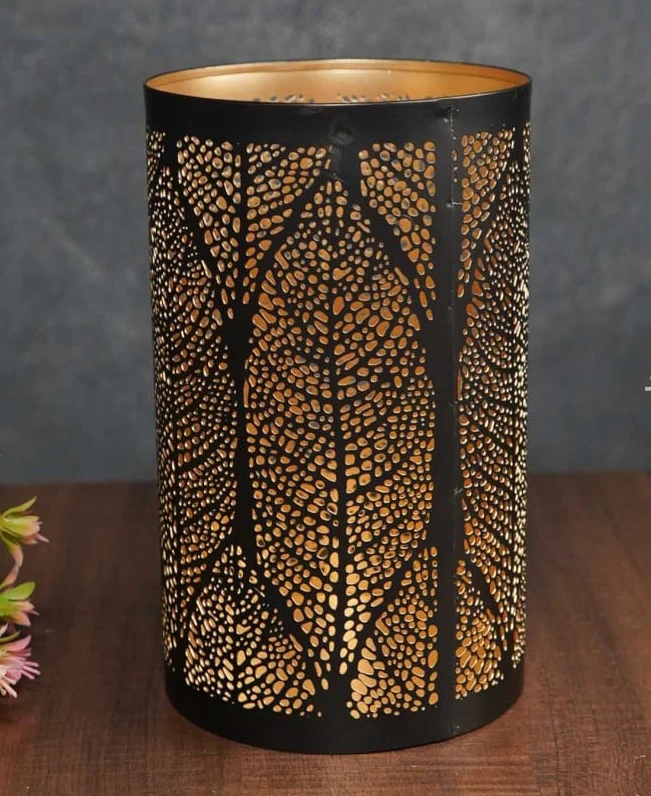Awesome Quality Metal Iron Sheet Round Votive Candle Holder Attractive Design Black Finished For Home & Office Wedding Decorate