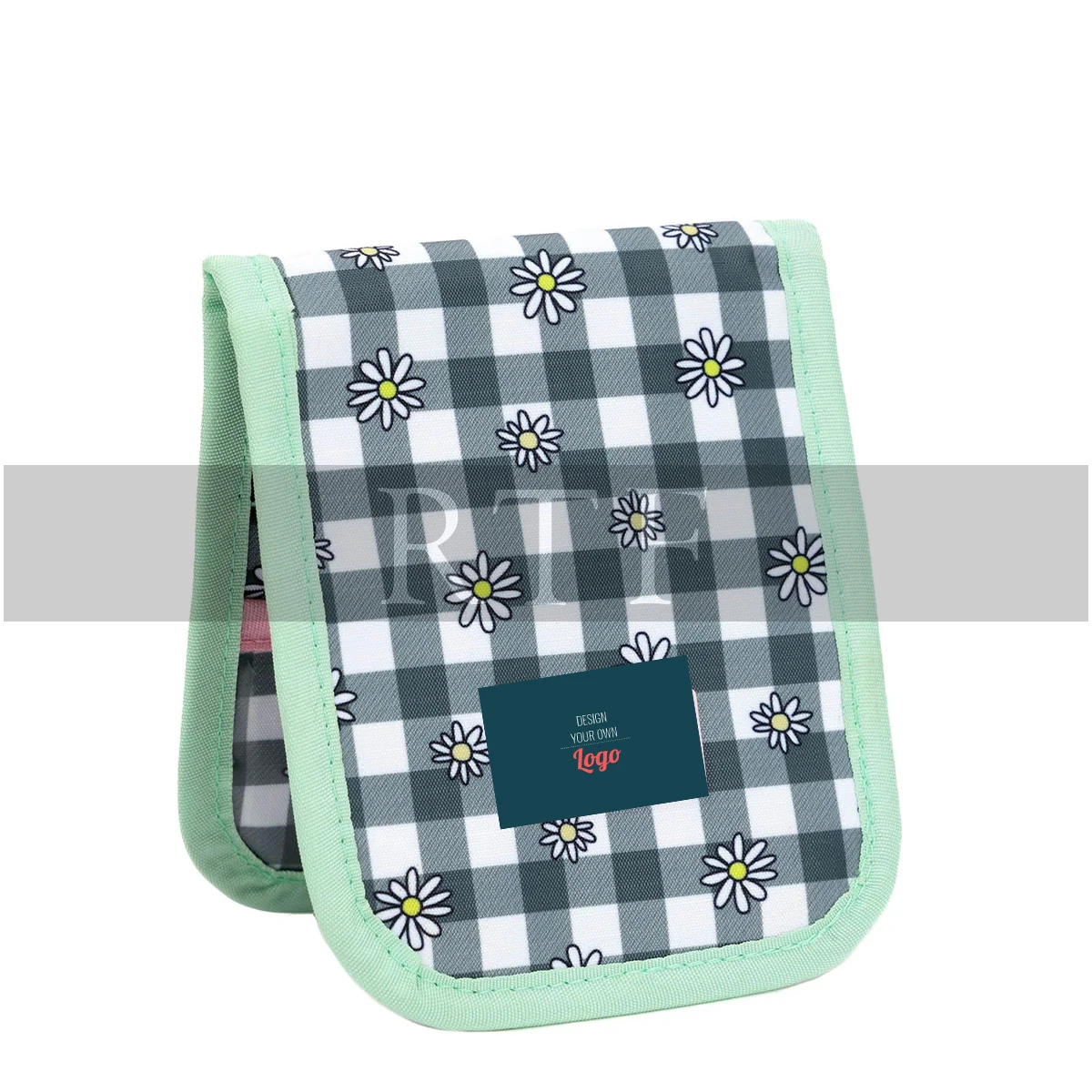 Vichy Daisies Pocket Organizer soft colors Nurse Pocket Organizer for Hospital Coat or Gown Doctor Pocket Pouch By Raw To Fine