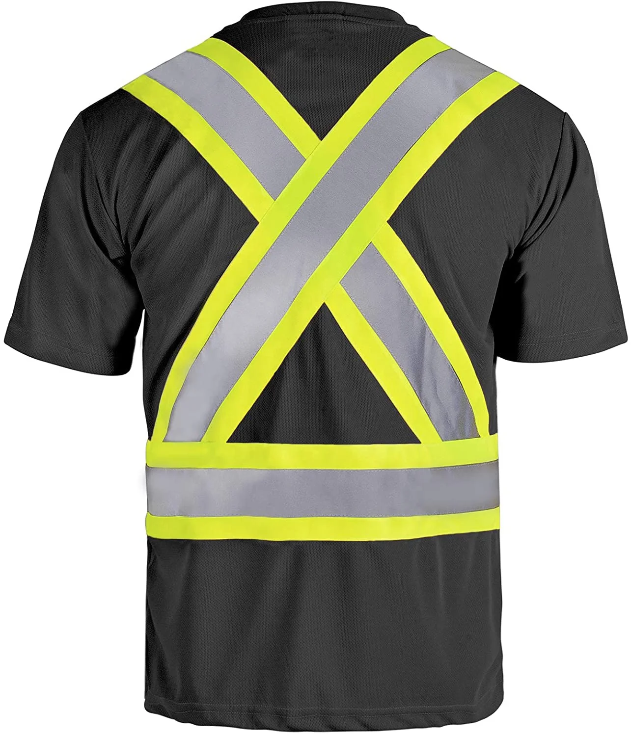 Оптовая продажа рабочая одежда от производителя двухцветная Светоотражающая Защитная футболка Рабочая Футболка с высокой видимостью и коротким рукавом