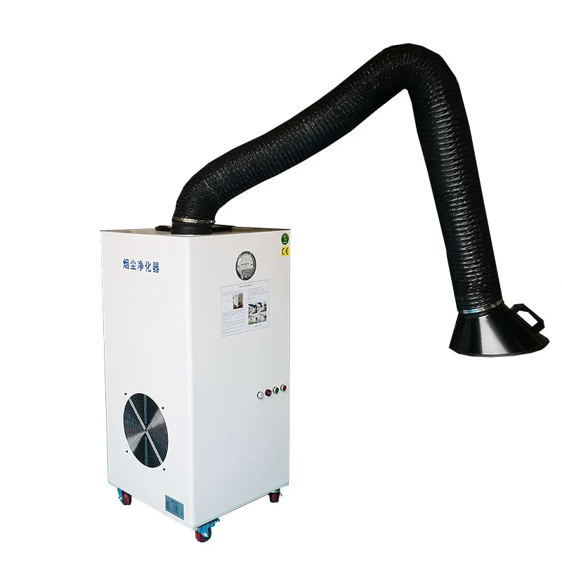 1.5KW Mobile Welding Fume Extractor with Flexible Extraction Arm and HEPA Filter