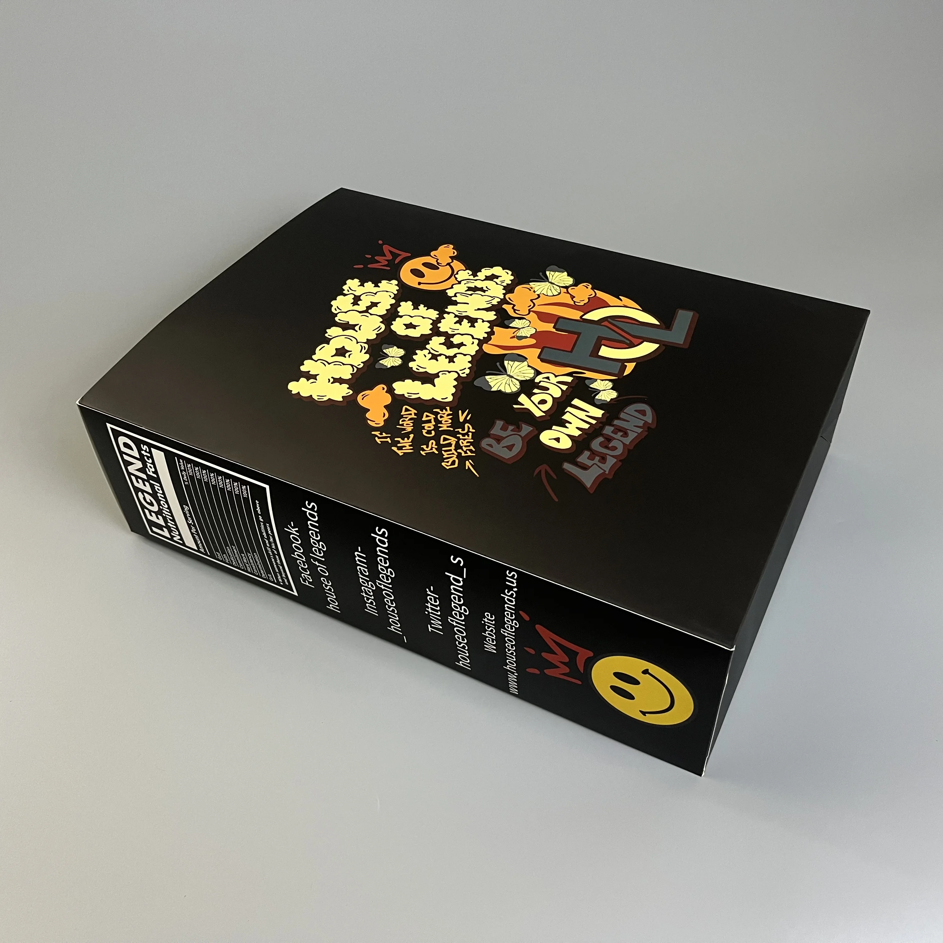 Custom Printing Foldable Clothing Hoodies Paper Cereal Box Package Cereal Box Packaging For Hoodies