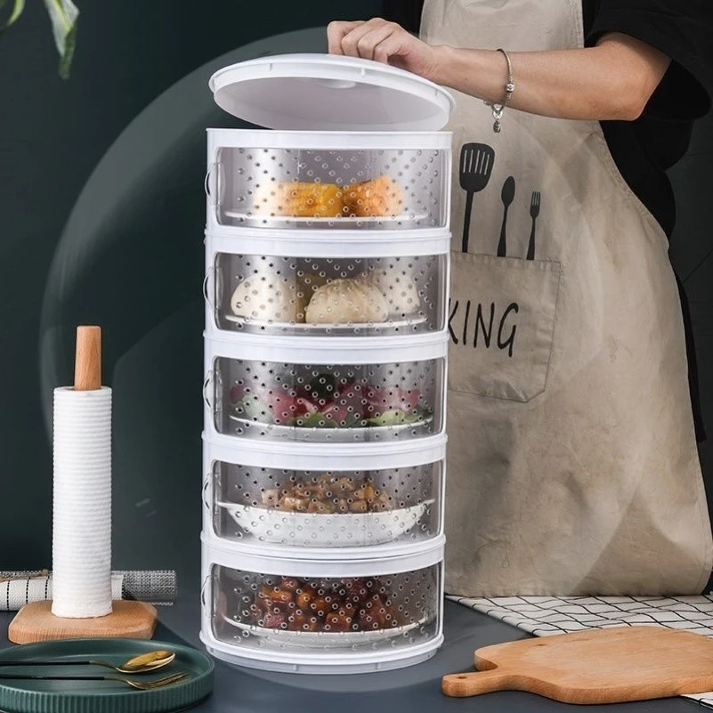 Wholesale Folding food cover Reusable Bowl Covers Round Dustproof Fresh keeping Cover