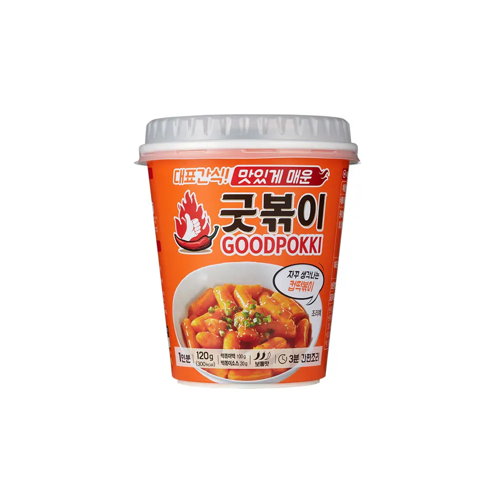 Goodbokki  Original Ready made food Easy to enjoy tteokbokki Rice cake Made in Korea with sauce Cup