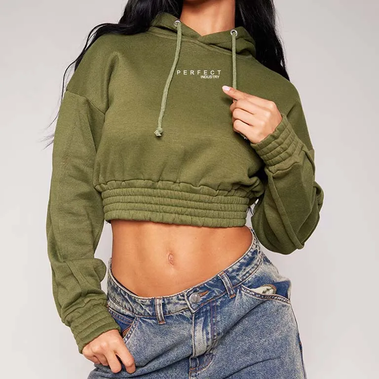 2024 New Black Crop top elasticated Sweatshirt Set Casual wearing Custom logo sweatpants with round neck shirt set for women