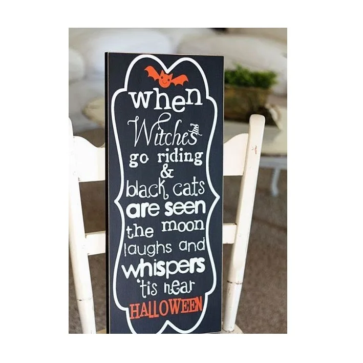 Wicked witch sign Front door Halloween sign Home of wicked witch sign And all her little monsters