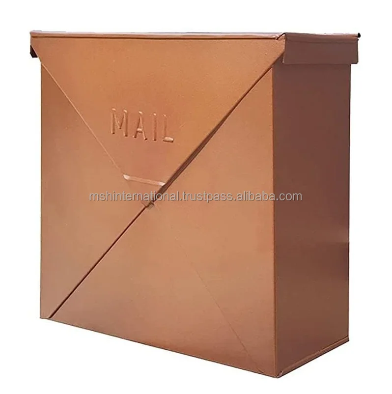 Wall Mounted Letter Box, Post Box Mailbox Suggestion Box Vintage Iron Country House Outdoor Home Decor