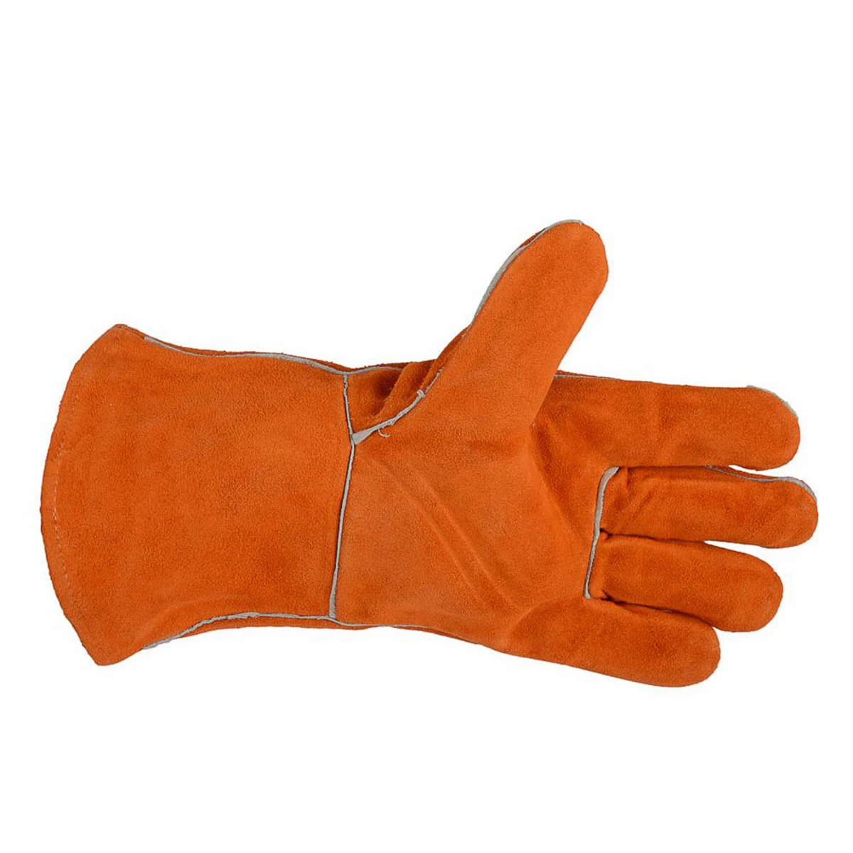 High Quality Double-layer Red Hand Safety Protection Real Leather Welding Glovesleather welding gloves