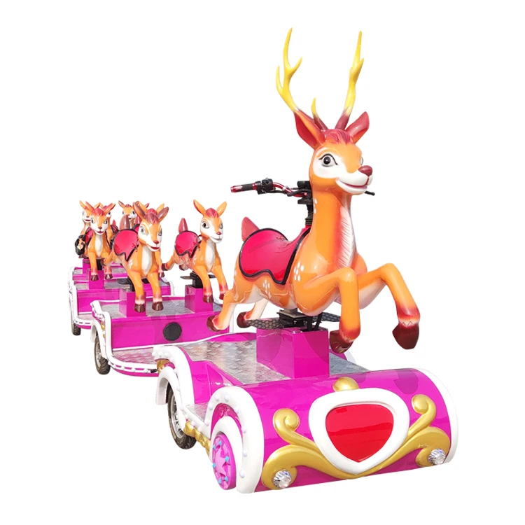 Funny exciting attractions hot selling factory wholesale amusement park trackless tourist train ride for sale