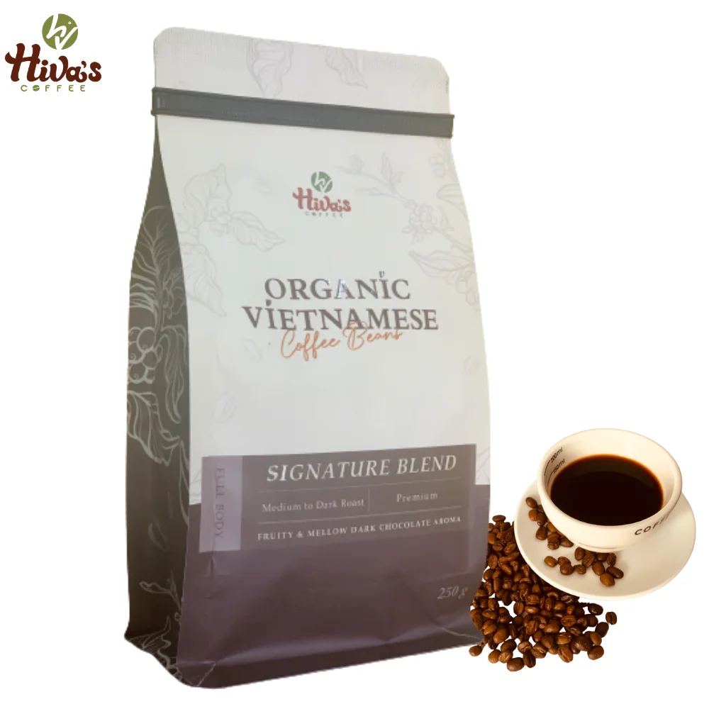 Кофе из Вьетнама с завода, жареные кофейные зерна премиум-класса, фирменная смесь Arabica Robusta, свежий кофе 0,25 кг